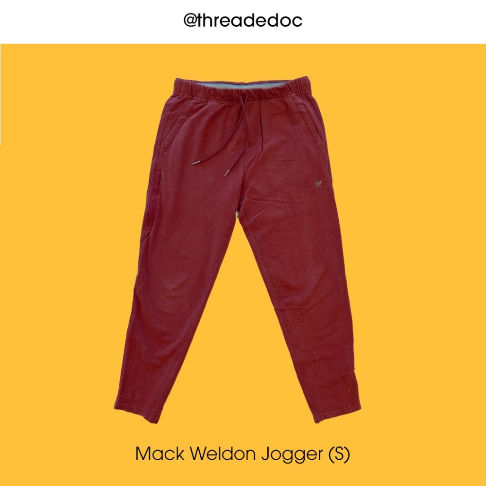 Men's Joggers/ Sweatpants - Mack Weldon Maroon (S)